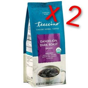 Dandelion Dark Roast Organic Chicory Herbal 'Coffee' - Teal